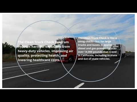 The Clean Truck Check program reduces harmful emissions from heavy duty vehicles