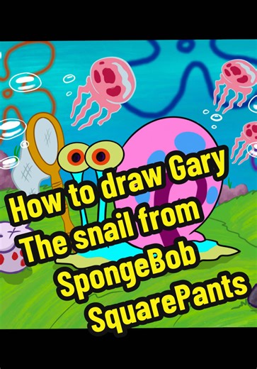 How to draw Gary from SpongeBob SquarePants the movie. Full tutorial and more art tips on my page. #howtodraw #spongebobsquarepants #arttips #artistsoftiktok #spongebob