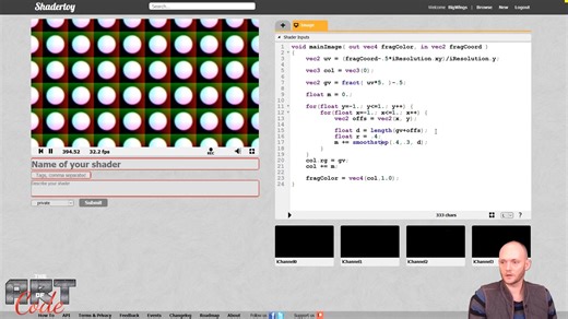Shader Coding Space GIF step-by-step
