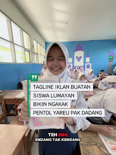 tagline iklan buatan siswi ini luamyan cukup menjanjikan #taglineiklan #tagline #iklan