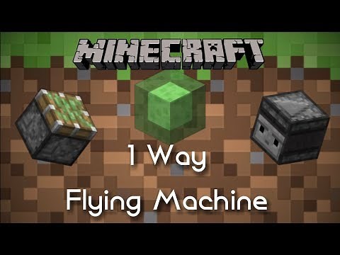 1 Way Flying Machine | Minecraft Restone Tutorial
