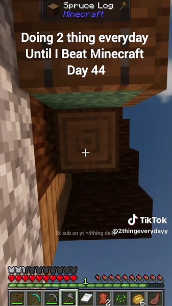 Let's Craft! Rules: Moving Camera,Walking,Jumping,Picking Up and Inventory stuff don't count ! #Minecraft #TwoThingsEveryDay #MinecraftChallenge #MinecraftShorts #Day44