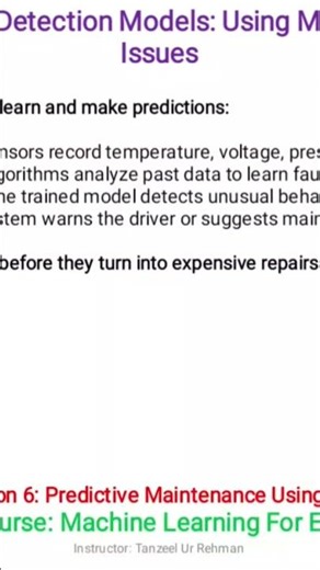 Lecture 6.3 Fault Detection Models Using ML for Diagnosing EV Issues