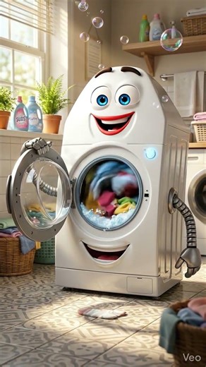 Spin, Wash, Fresh! 🌀 | The Washing Machine Story #facts #factverse #talkingobject #aianimation