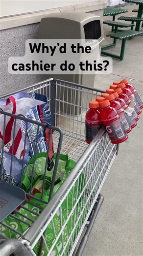 The cashier at Market basket put the Gatorade in a weird spot…