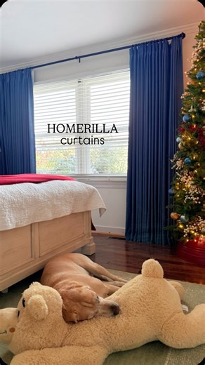 Vivi on Instagram: "I wanted to share with you how you could elevate your space with simply changing color of your drapes. I was not happy with our pale looking guest room and could not decide to paint walls or change drapes color. Changing drapes was the best decision for me . My new beautiful custom drapes were made by @homerilla_official . Watch my reel fully to see how different room looks like now . Color : Aegean Blue Style : 2xPinch Pleated with white lining Size : i100W x90h in inch, the