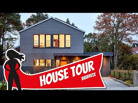 Housetour: wooden house with great light planning and design for families by Baufritz|Hausbau Helden