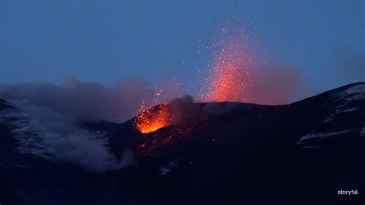 Watch: Lava lights up the night sky as Mount Etna erupts in fiery display
