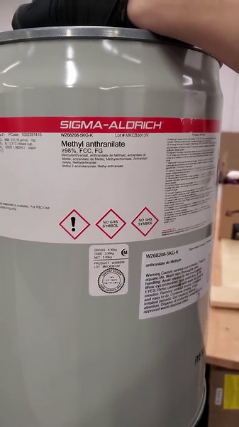 Grape flavor is spooky (methyl anthranilate)