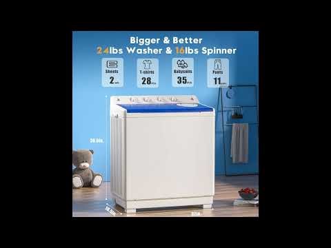 Review:Auertech Portable Washing Machine Review | 40lbs Twin Tub Washer for Apartments, RVs & Dorms