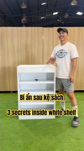 Chiếc kệ sách màu trắng bí mật - Secret inside white shelf #dogogiadung #furniture #wood