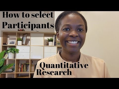 🔴 How to select Participants: Quantitative Research