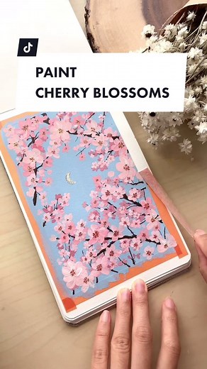 Cherry Blossom Art Prints and Stickers | Sakura Flower Painting