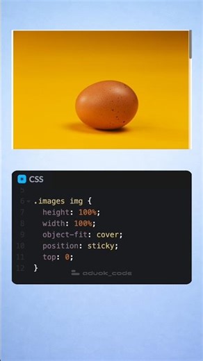 Sticky Image Scroll Effect in CSS 🔥