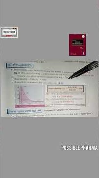 bioavailability || defination pharamacology 4th semester b Pharmacy