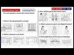 A2 KEY TRAINER 2020 - EXAM PRACTICE TEST 1 - LISTENING PART 1
