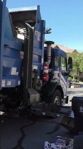 Seriously customers, do better. Don't block your cans! #republicservices #garbagetruck