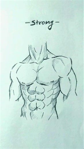 how to draw Human Body: weak to strong💪#sketching #drawing #ytshorts #humanbody #fypシ