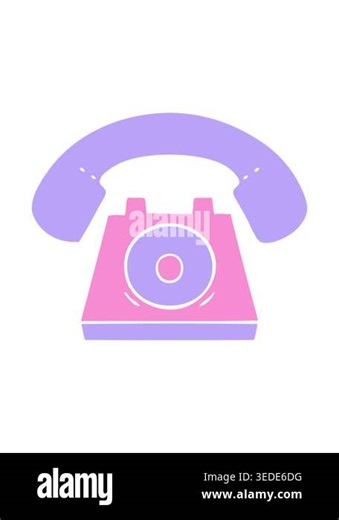 shine light effect animation of flat symbol of a old telephone icon Stock Video Footage - Alamy