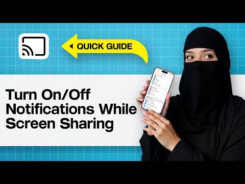 How To Turn On Or Off Notifications While Screen Sharing | Disable Notifications During Screen Share