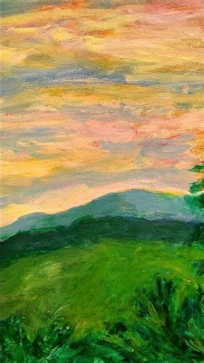 Mountain Vista in progress by Kendall F. Kessler #mountains #mountainpaintings #colorful #art