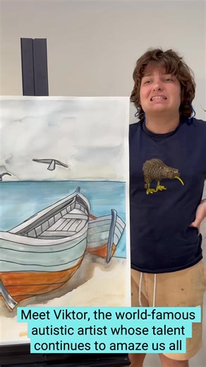 10K views · 501 reactions | This stunning watercolor beach scene is unlike anything Viktor has painted before. Known for his bold, vibrant colors, this piece showcases his softer side with calming pastel tones that bring the beach vibes to life. What do you think of this new direction in his work? Drop your thoughts in the comments below! | Vichy’s art | Facebook