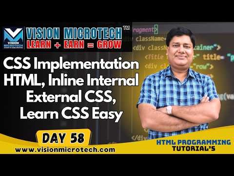 CSS Implementation HTML, Inline Internal External CSS, Learn CSS Easy