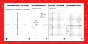 Year 6 Coordinates - Christmas Worksheets