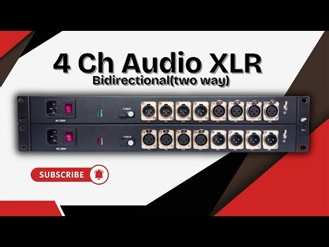 Audio to Fiber Converter – XLR | 20km BiDi Two Ways | 4 Channel