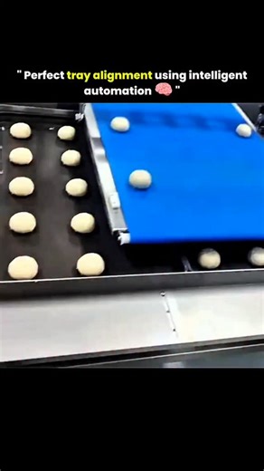 @solved_science on Instagram: "An automated hamburger bread tray loader system uses synchronized conveyors and robotic arms to arrange and load trays efficiently. This innovation boosts productivity in bakeries, ensuring perfect alignment, hygiene, and consistent handling during large-scale food production. #perfect #tray #alignment #intelligent #automation #tech #knowledge #technology #history #usa #innovation #fyp #viral #didyouknow #reels"