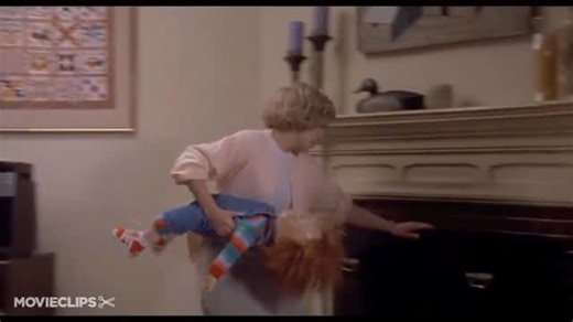 Timeless.throwback on Instagram: "Chucky attacks Karen and escapes | Child’s Play | 1988 | Catherine Hicks | Brad Dourif | 🎥 credit: Movieclips #1988 #childsplay #thriller #horror #timelessthrowback #darkcomedy"