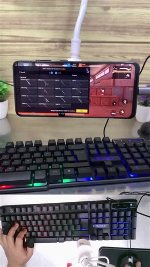 Mouse Keyboard Gaming Combo RGB T-Wolf T200 LED Set
