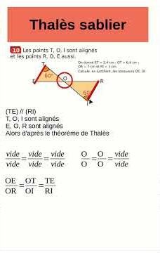 Théorème de Thalès facile, cas du sablier #dnb #maths #enseignementagricole