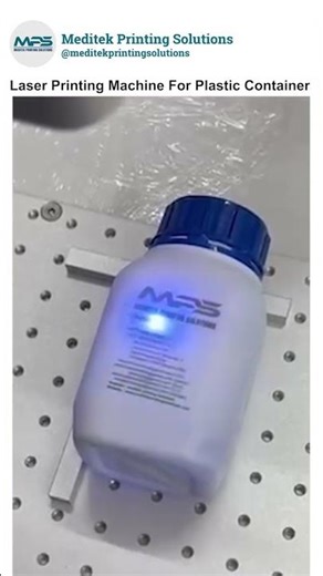 Laser Printing Machine for Plastic Containers #meditek #container #printingmachine #laserprinting