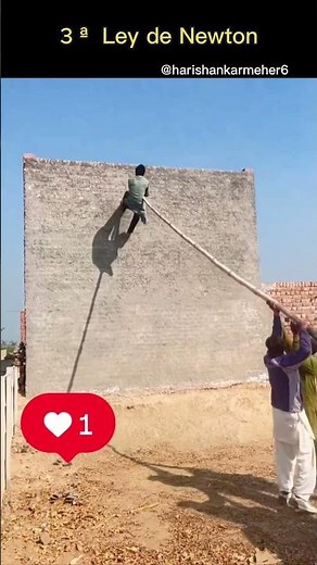 They push him… and he rises 🤯⚖️ Newton's Third Law in action