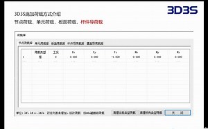 3D3S施加荷载方式