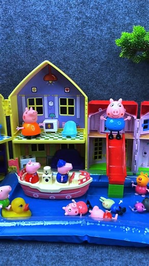 Satisfying with Unboxing & Review Peppa Pig Swimming Pool Toys ASMR #peppapig #toys #asmr #shorts