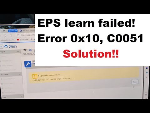 19 Jeep Cherokee Power Steering Module Programming | Error 0x10, c0051