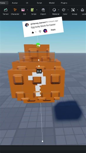 part 7 of making lucky blocks in roblox studio! #roblox #creative
