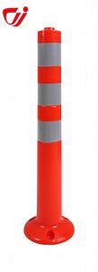 [Hot Item] 75cm Traffic Bollards Reflective PVC Flexible Warning Post Road Sign