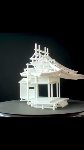 【神社の模型】屋根の内部構造 #ジオラマ #ミニチュア #miniature #diorama #建築模型