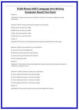 TCAR Illinois HiSET Language Arts Writing Computer Based Test Exam 636x882