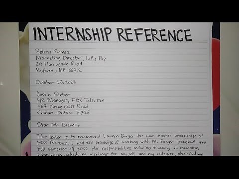 How To Write An Internship Reference Letter Step by Step Guide | Writing Practices
