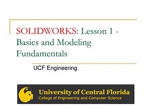 SOLIDWORKS : Lesson 1 - Basics and Modeling Fundamentals - SlideServe