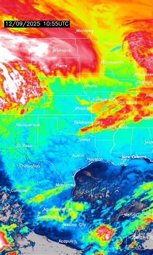 Central US 24 Hour Weather | December 09, 2025 #shorts