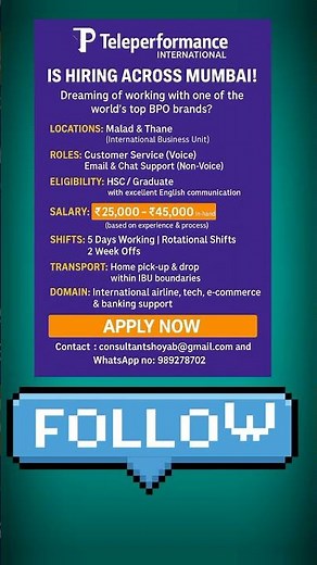 How to Join Teleperformance Mumbai | HSC & Graduates Apply Now #jobalert