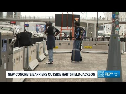 New concrete barriers at Hartsfield-Jackson