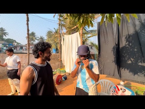 First time practice with my friend 🏏