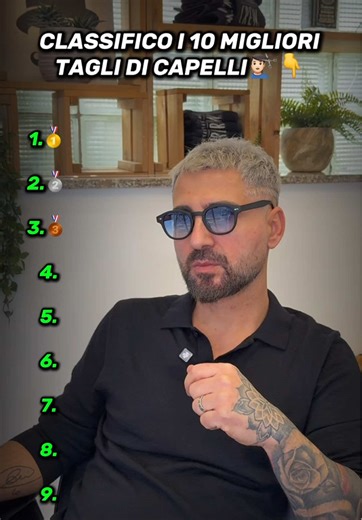 Classifico i DIECI migliori tagli di capelli✨💇🏼‍♂️ #middlepart #buzzcut #hairstyle #lowfade #sidepart