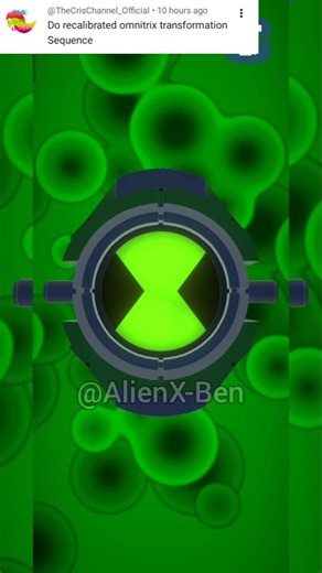 AF Omnitrix Transformation Animation #trending #viral #shortfeed #ben10alienforce @AlienX-Ben